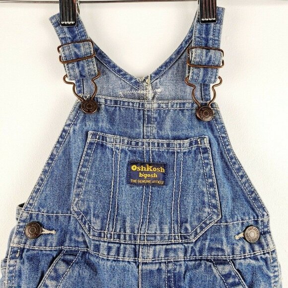 OshKosh B'gosh Other - OshKosh Bgosh Vestbak Infant Boys Denim Jean Carpenter Overall Shorts 12 Months